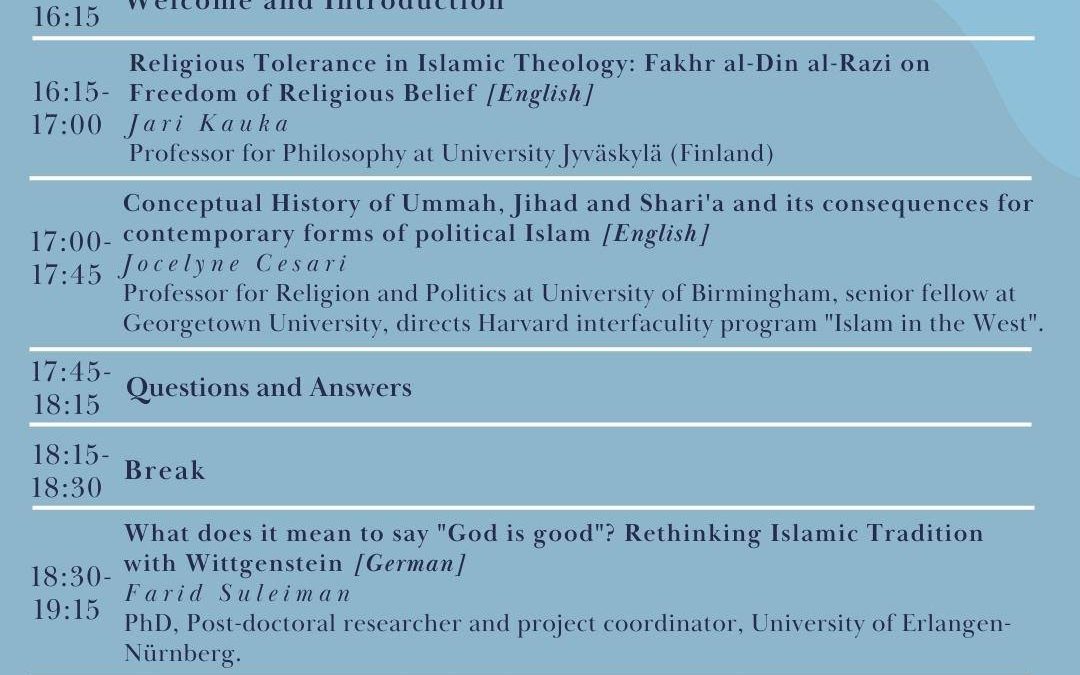 Internationale Islamische Studienkonferenz am 4. und 5.11.2022